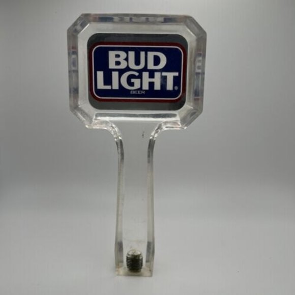 Vintage Bud Light Beer Tap Keg Handle Clear Acrylic - Picture 4 of 12